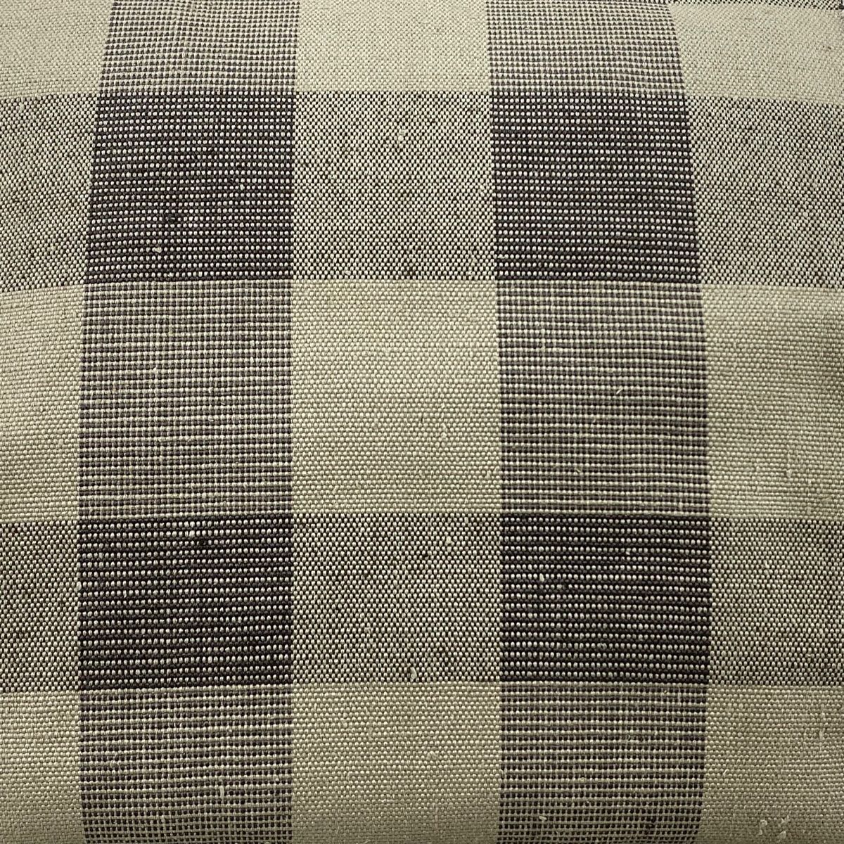 名古屋帯 秀品 八寸名古屋帯 松葉仕立て 市松 灰茶 正絹