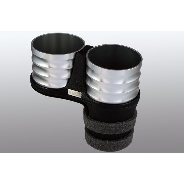 日本製 FIAT フィアット 500 後期型 2016年～ フロント側用 ALCABO アルカボ ドリンクホルダー シルバーカップ AL-B110S