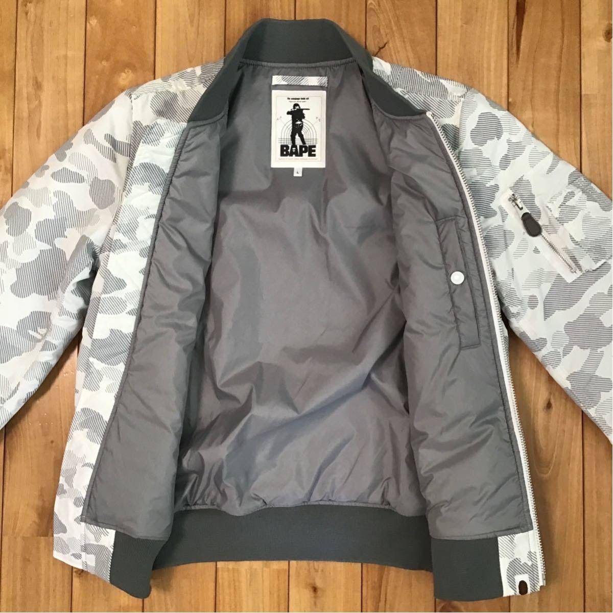 リフレクター BAPE camo MA-1 ジャケット ベイプ ape 迷彩