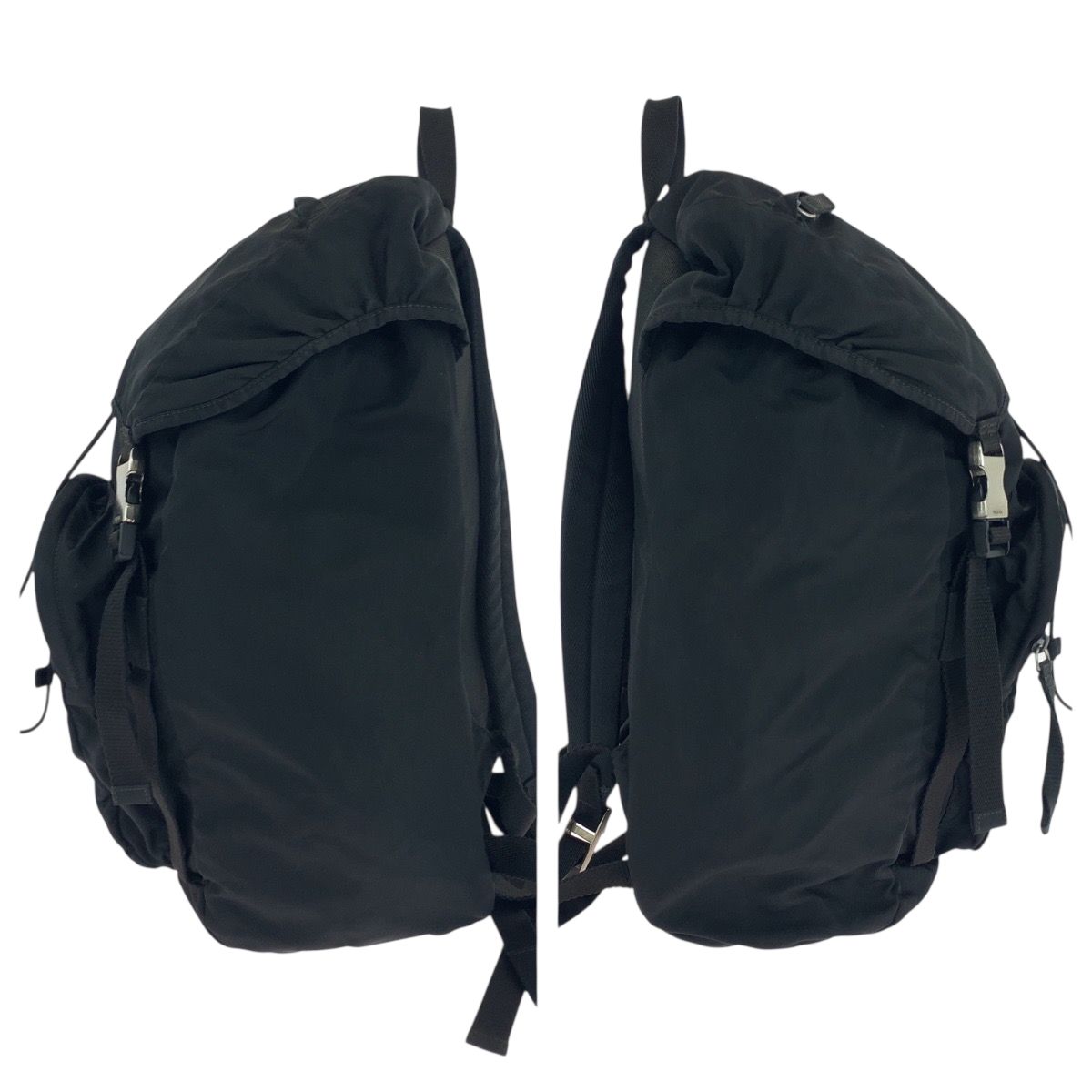 【極美品・保存袋付き】プラダ リュック 三角ロゴ 巾着 テスートナイロン 黒 極美品】プラダ リュック 三角ロゴ 巾着 テスートナイロン