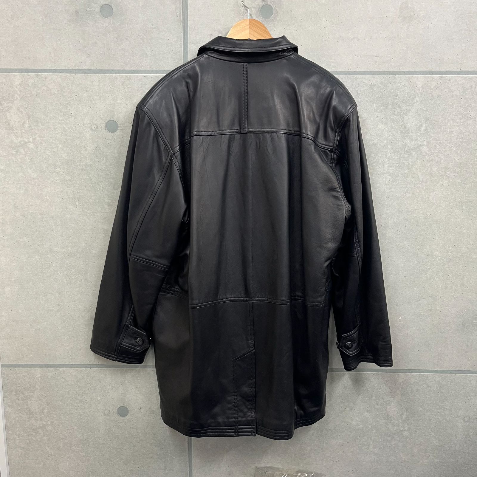 LANCEL ランセル スムースレザー ラムレザージャケット ジップアップ