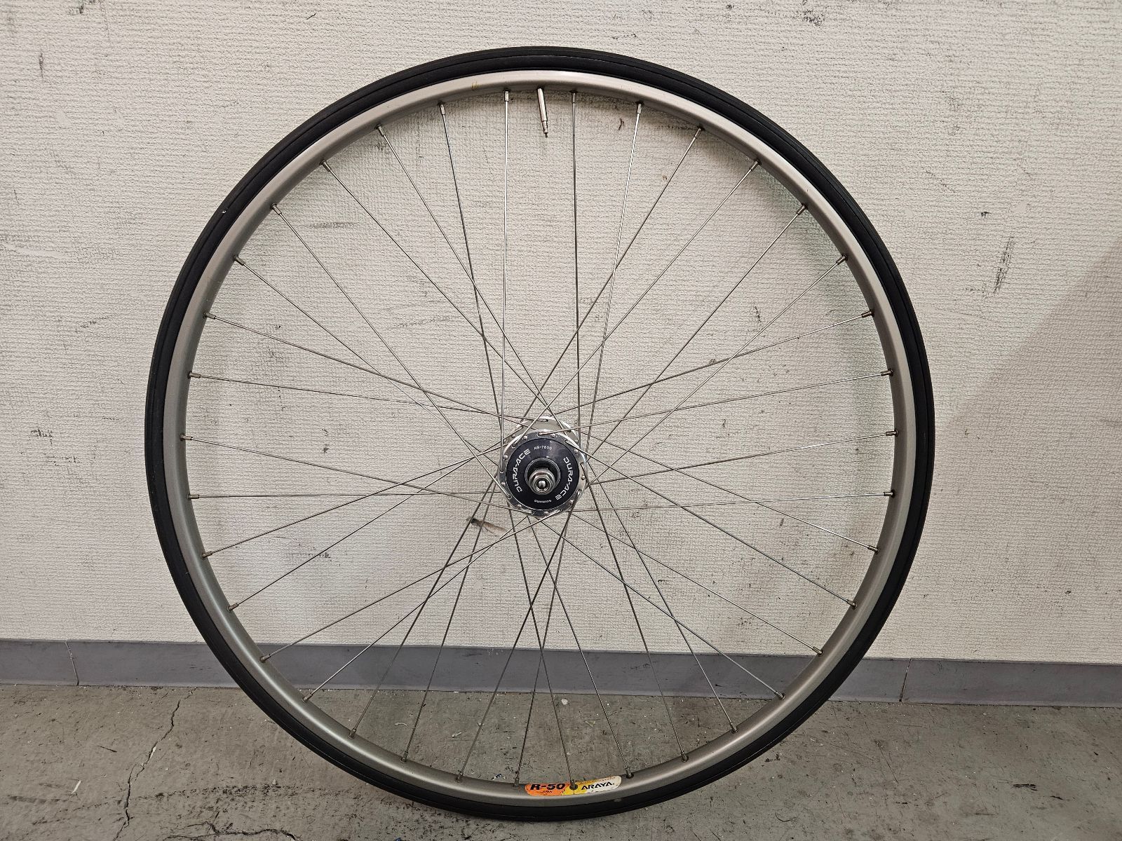 ARAYA R-50 (HB-7600) 700c アラヤ フロントホイール チューブラー ピスト トラック DURA-ACE T-285