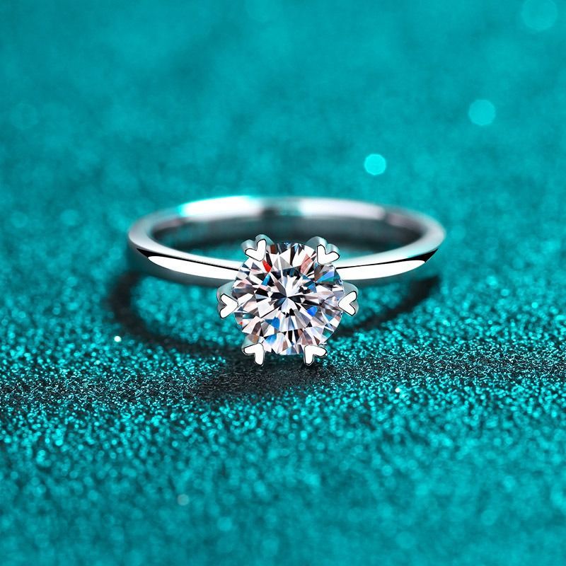 輝きの最高峰】モアサナイト2ct×S925リング・指輪 モアサナイト 2