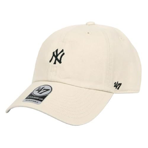 ヤンキース(ボーン)_Free Size [フォーティセブンブランド] 47 キャップ ミニロゴ クリーンナップ CLEAN UP MENS  LADIES CAP チビロゴ メンズ レディース 帽子 ニューヨーク・ヤンキース ボーン オフホワイト
