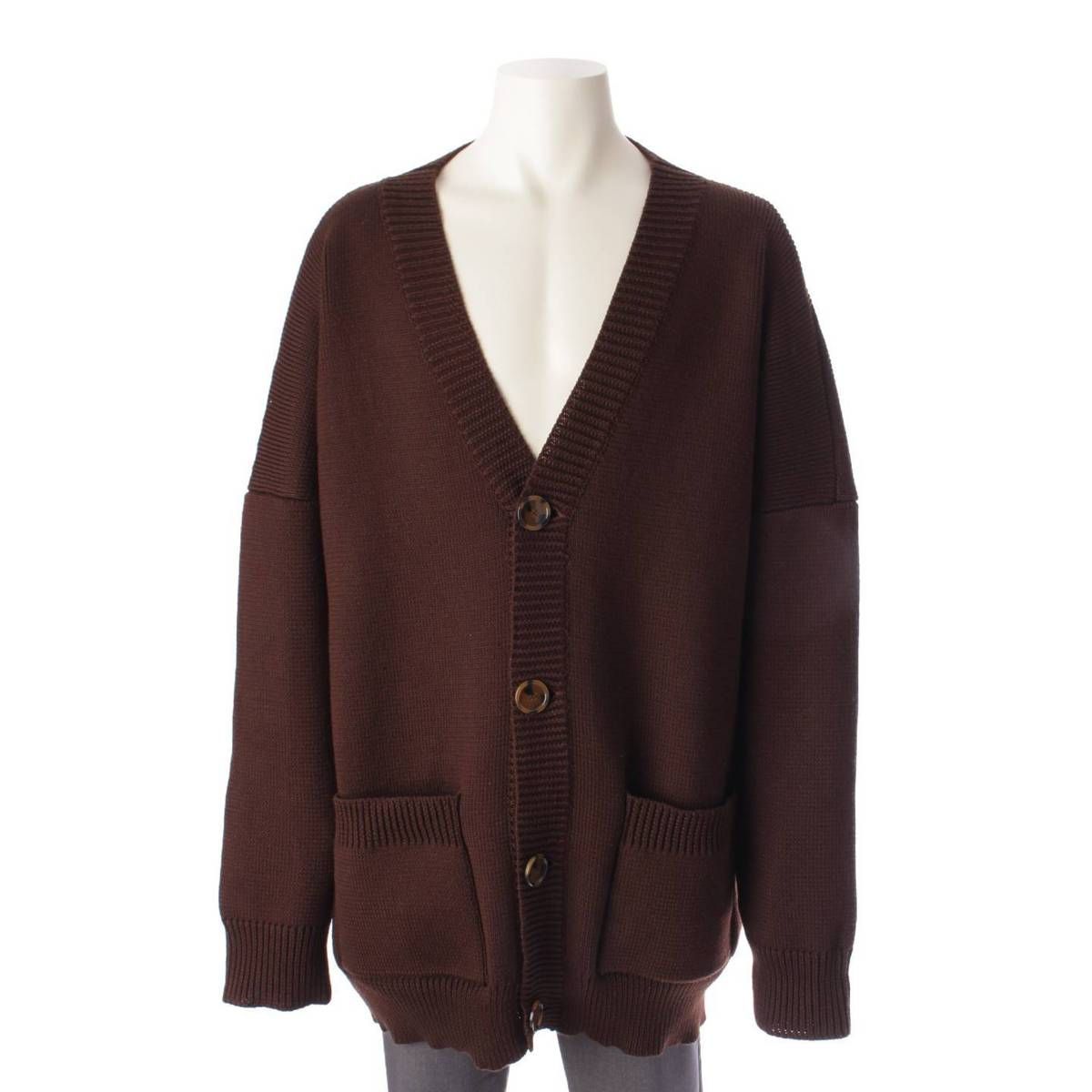 ヴェトモン 18AW オーバーサイズ カーディガン WAH18KN3 ブラウン XS
