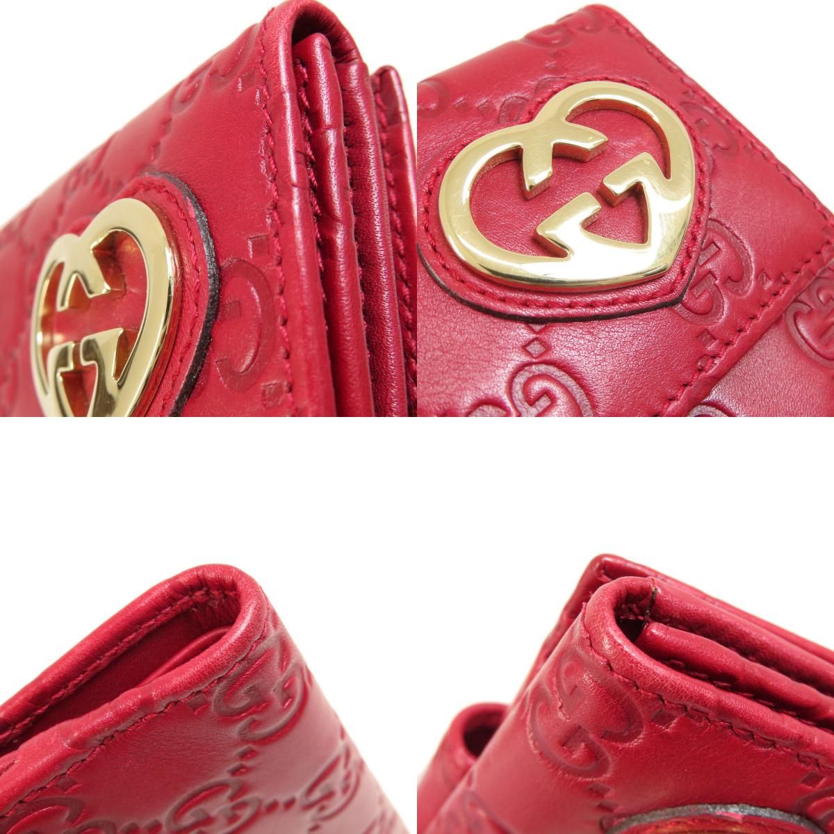GUCCI グッチ 245727 GGシマ ラブリーハート 二つ折り財布（小銭入れ