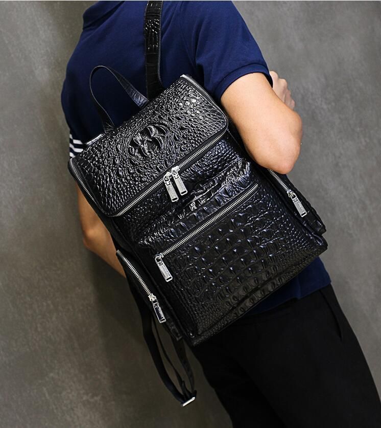 新品 ワニ革 鞄 クロコダイルレザー リュックサック デイパック