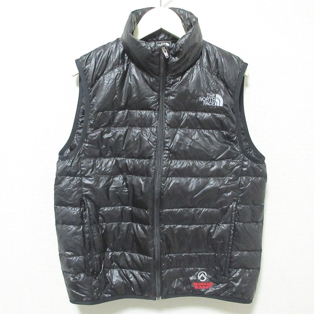 美品 THE NORTH FACE ノースフェイス サミットシリーズ LIGHT HEAT VEST 軽量 インナーダウンベスト ND18970 S ブラック メンズ 古着 中古 USED