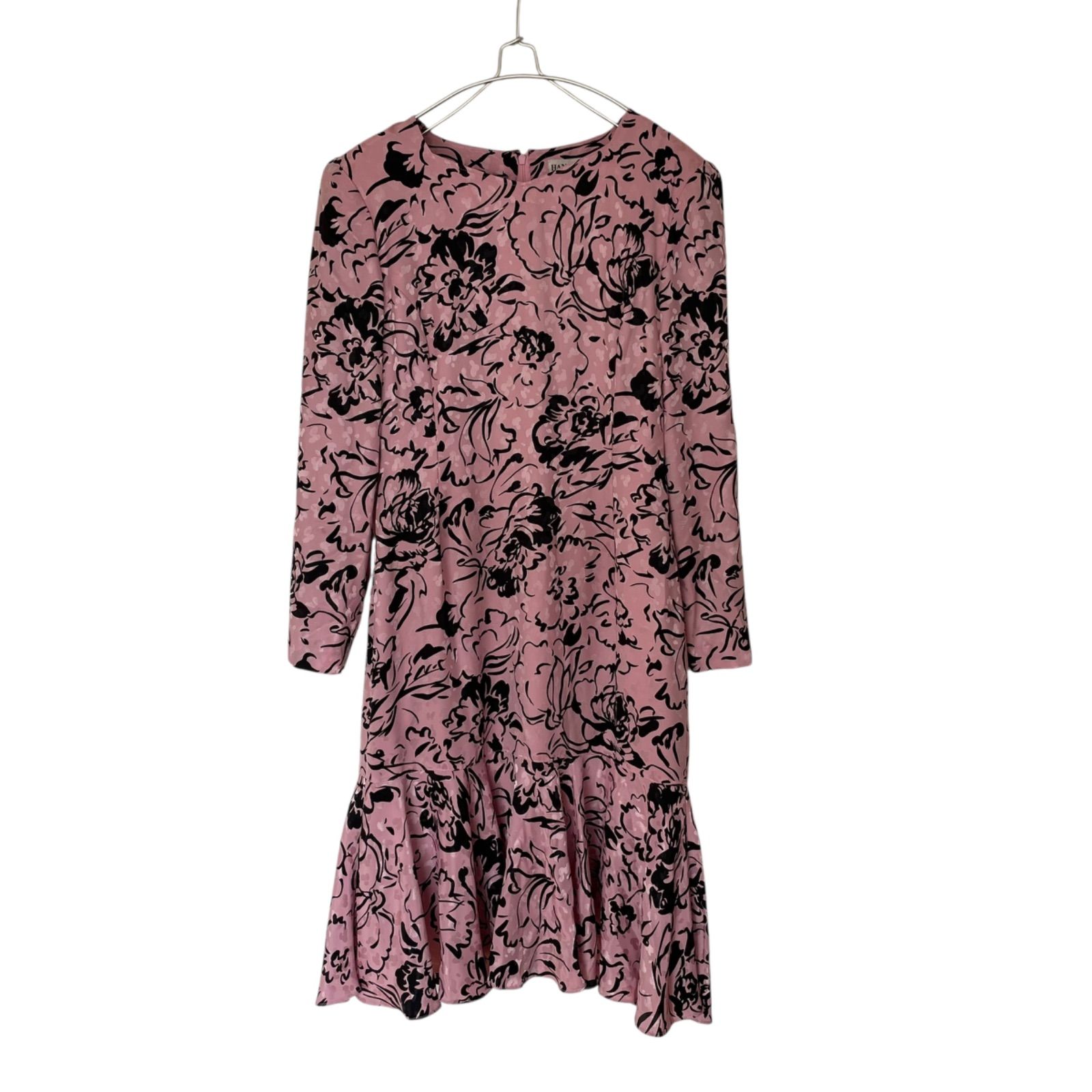 Z1410 HANAE MORI ロングワンピース カットソーワンピース 長袖