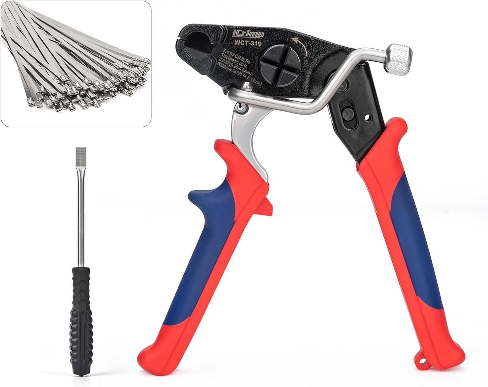 アイクリンプ iCrimp メタルタイ 結束工具 ステンレス結束バンド 結束工具 幅4.6～19mm迄 テンション保持型 ステンレスタイ 100本入り WCT319-KIT