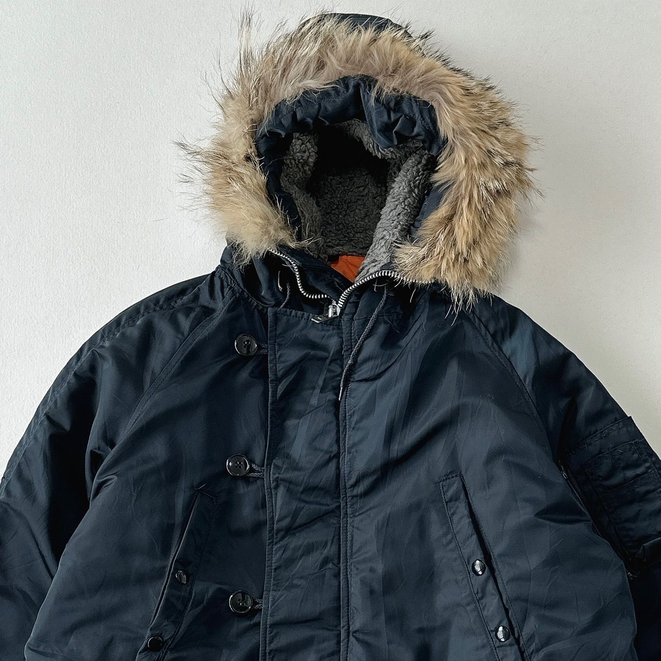 SPIEWAK ゴールデンフリース N3B Golden Fleece N-3B コヨーテファー フライトジャケット 紺系 32