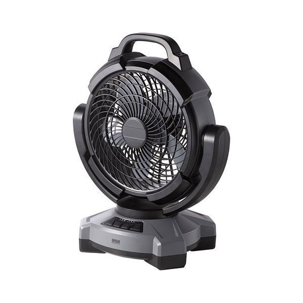 サンワサプライ 大型作業用ファン 充電式 自動首振り機能付き ブラック FAN-W1BK