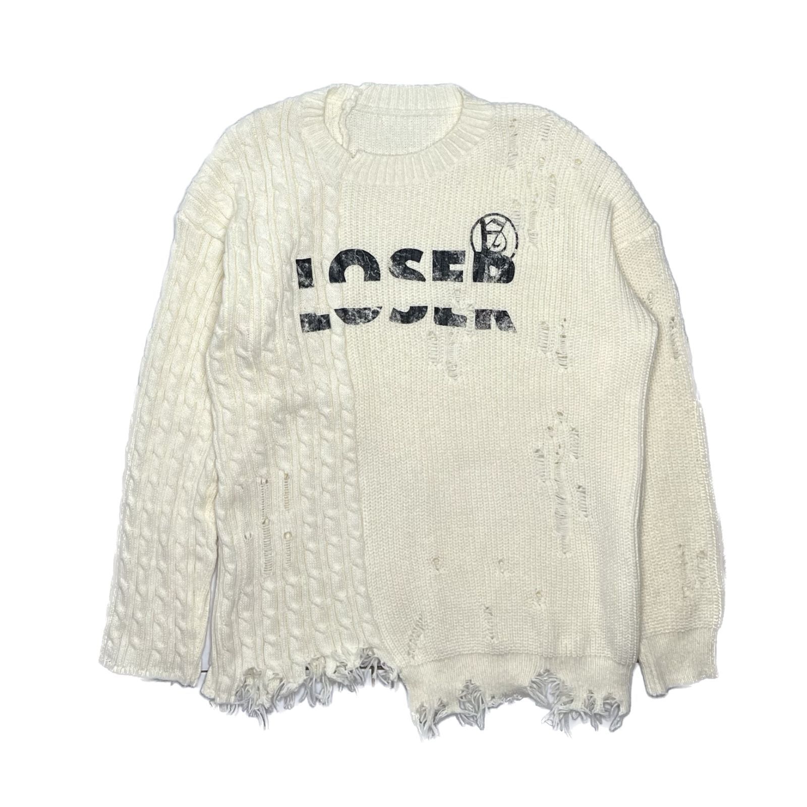 A GOOD BAD INFLUENCE LOSER LOGO KNIT SWEATER - メルカリ