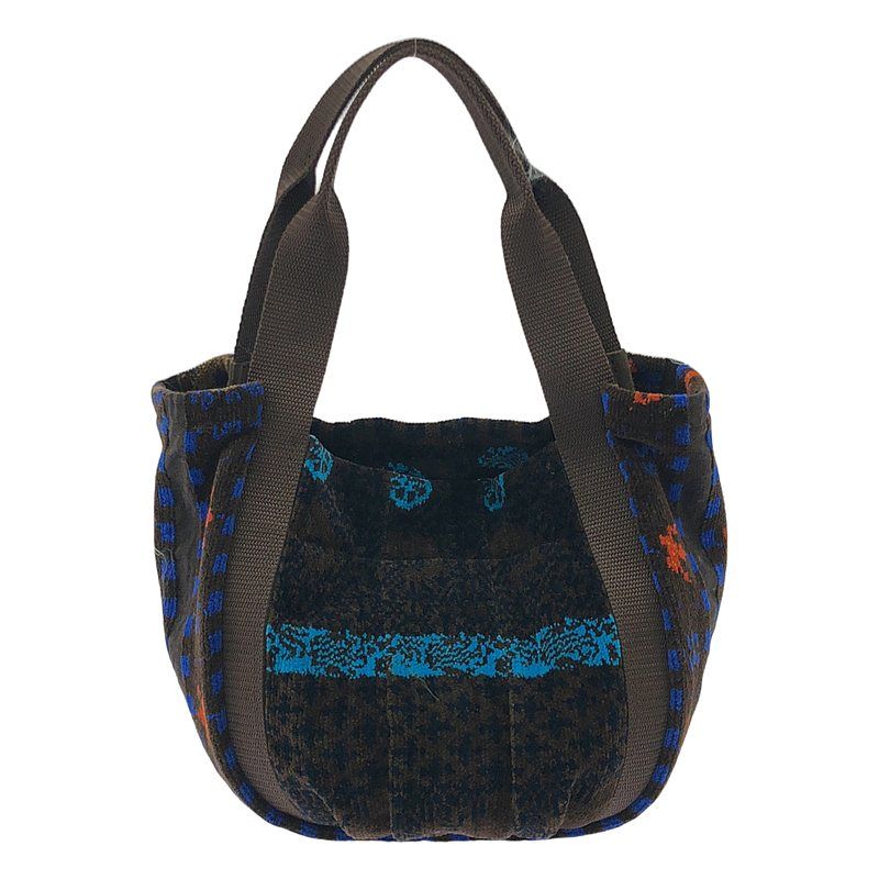 【美品】  ebagos / エバゴス | 2way ショルダー付き シェニール・アーカイブ ふっくらトート バッグ | ダークブラウン | レディース 美品】 ebagos / エバゴス | 2way ショルダー付き シェニール