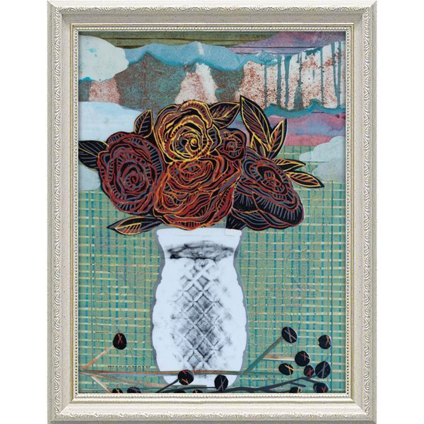 ユーパワー チャンドラ ボッグス Gel加工 アートフレーム ロマンス ブーケ