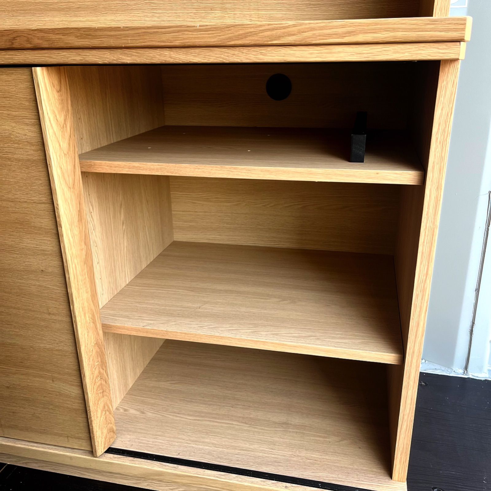 取付無料！カリモク ET4415 天然木北欧風ナチュラルキッチンボード