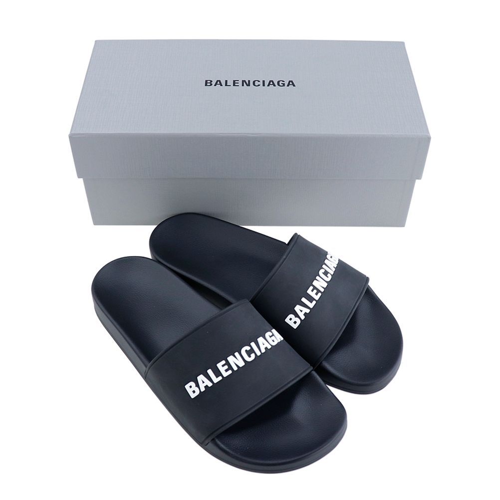 バレンシアガ サンダル BALENCIAGA シャワーサンダル POOL SLIDE BLACK