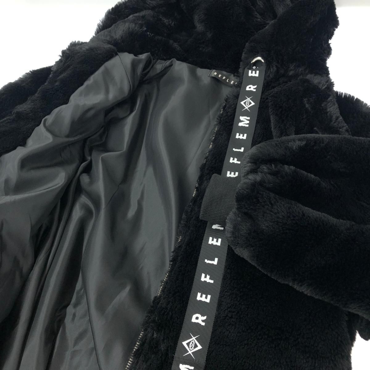 REFLEM レフレム うさ耳 うさぎ ピアス ファー パーカー ブラック REFLEM レフレム うさ耳 うさぎ ファー パーカー アウター