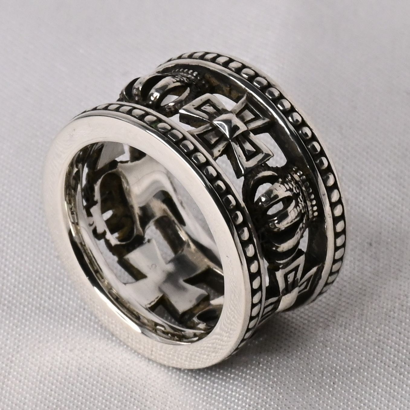 ジャスティンデイビス srj175 MEDIEVAL WEDDING BAND クロス クラウン ジャスティンデイビス srj175 MEDIEVAL WEDDING BAND クロス クラウン