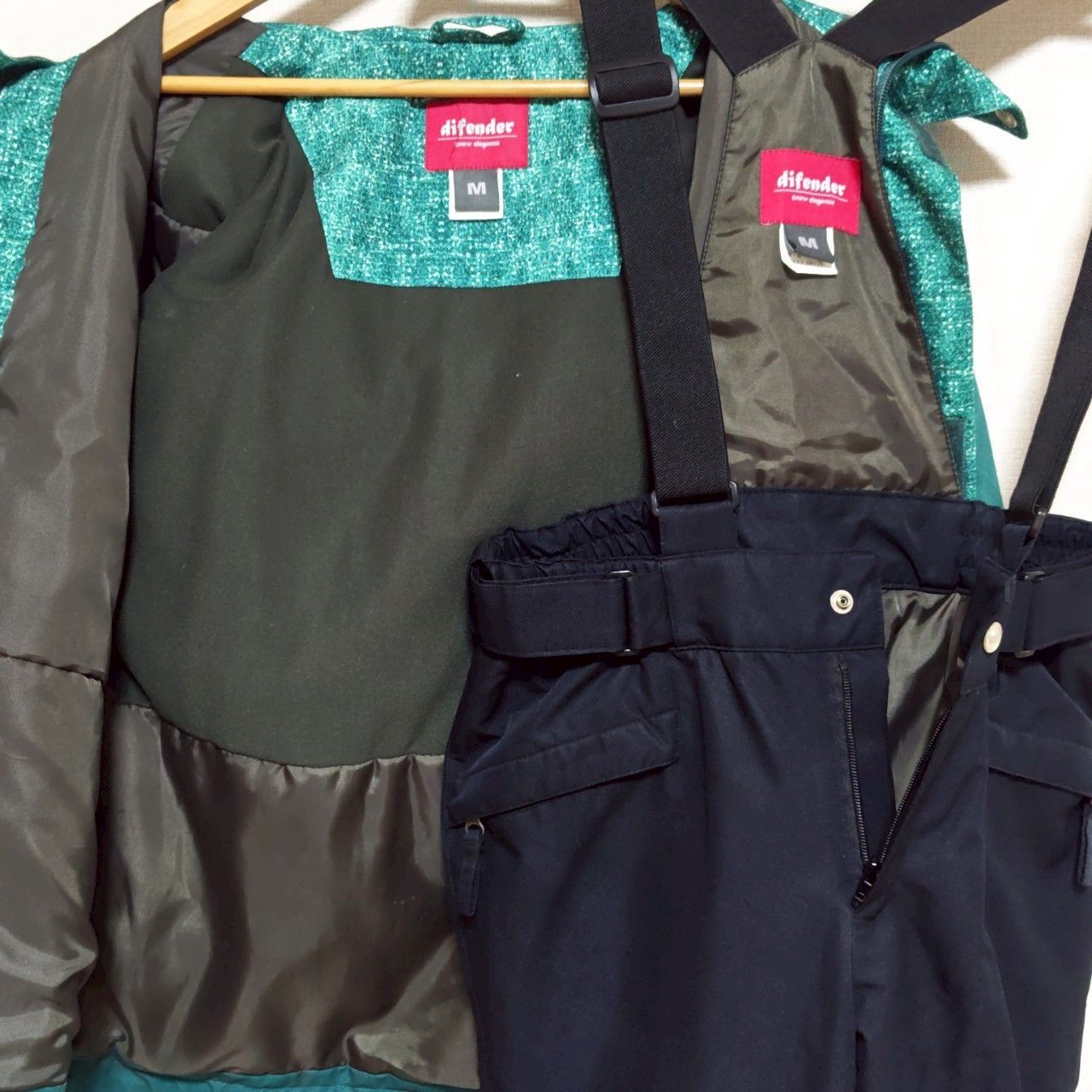 DEFENDER スキーウェア グリーン・チェック柄 DEFENDER スキーウェア グリーン・チェック柄 DEFENDER スキーウェア