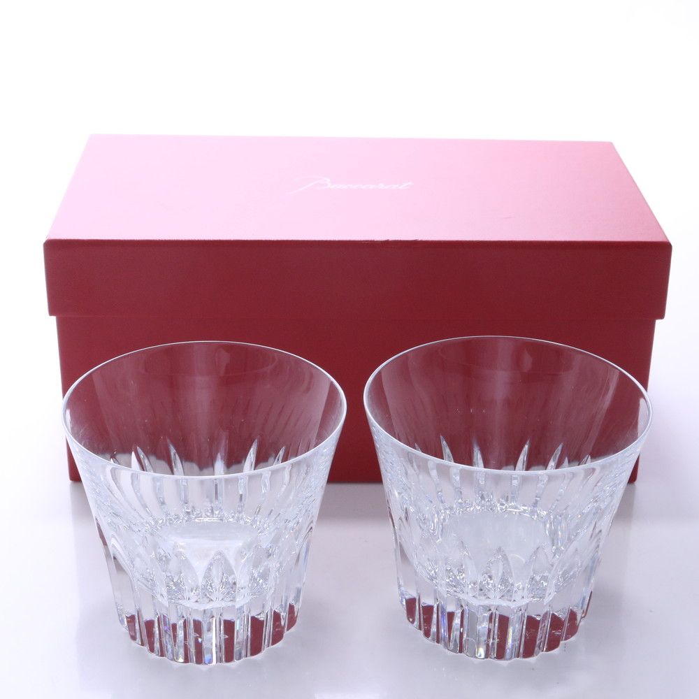☆Baccarat バカラ 未使用 ロックグラス クリスタル 2客セット ペア 箱付き 食器