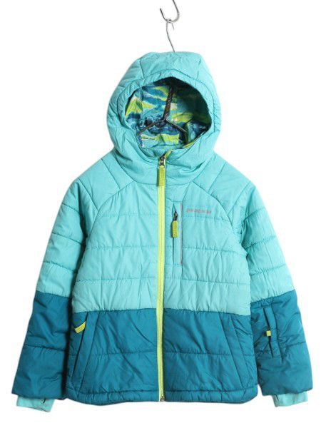 【お得なクーポン配布中!】 パタゴニア パイン グローブ ジャケット キッズ S 130cm 程/ 古着 17年製 Patagonia 子供用 中綿 ナイロン ブルゾン ツートン スキー 防寒