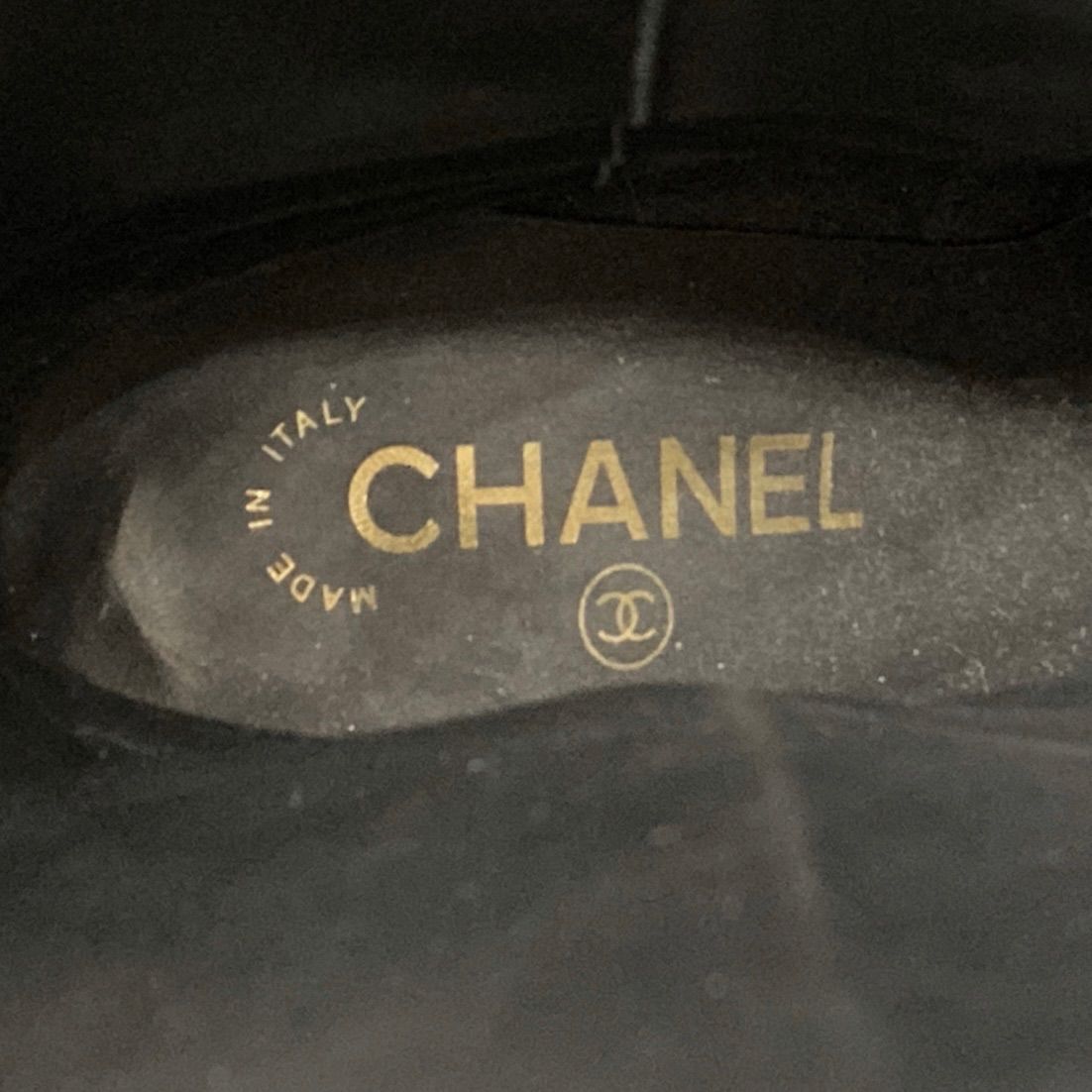 CHANEL 大きめサイズ❤︎ サイドマーク ロングブーツ - メルカリ