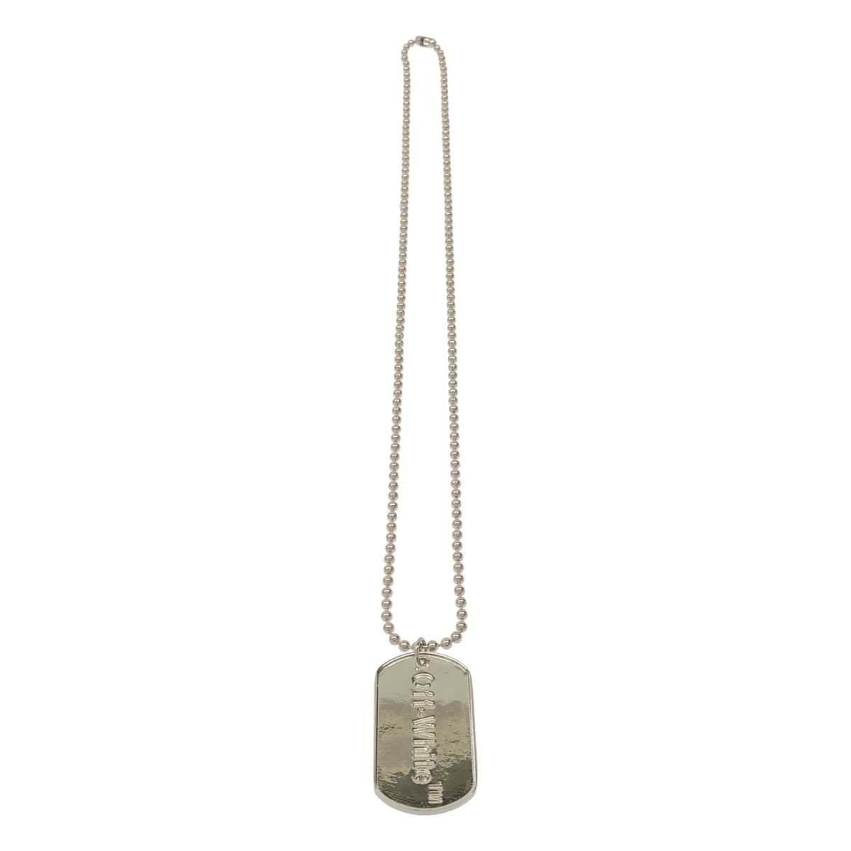 OFF-WHITE オフホワイト DOGTAG NECKLACE ドッグタグネックレス OMOB022E192530029100 シルバー