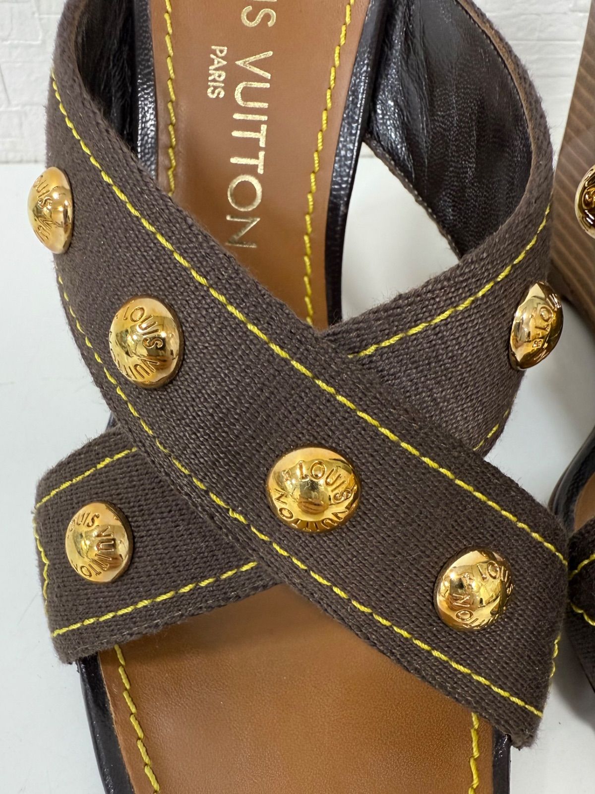 ☆ LOUIS VUITTON ルイヴィトン クロス サンダル ミュール