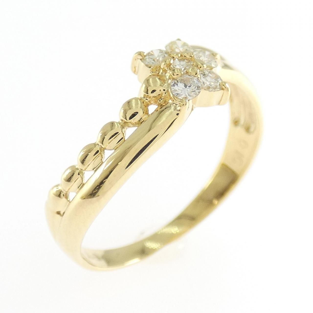 フラワーモチーフリング 指輪 ダイヤモンド 0.72ct ダイヤモンド K18