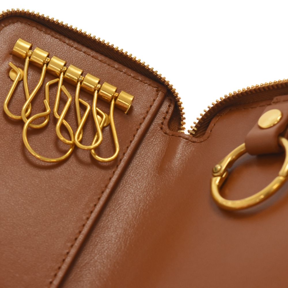 Bottega Veneta ブラウンレザーキーケース Bottega Veneta ブラウンレザーキーケース Bottega Veneta