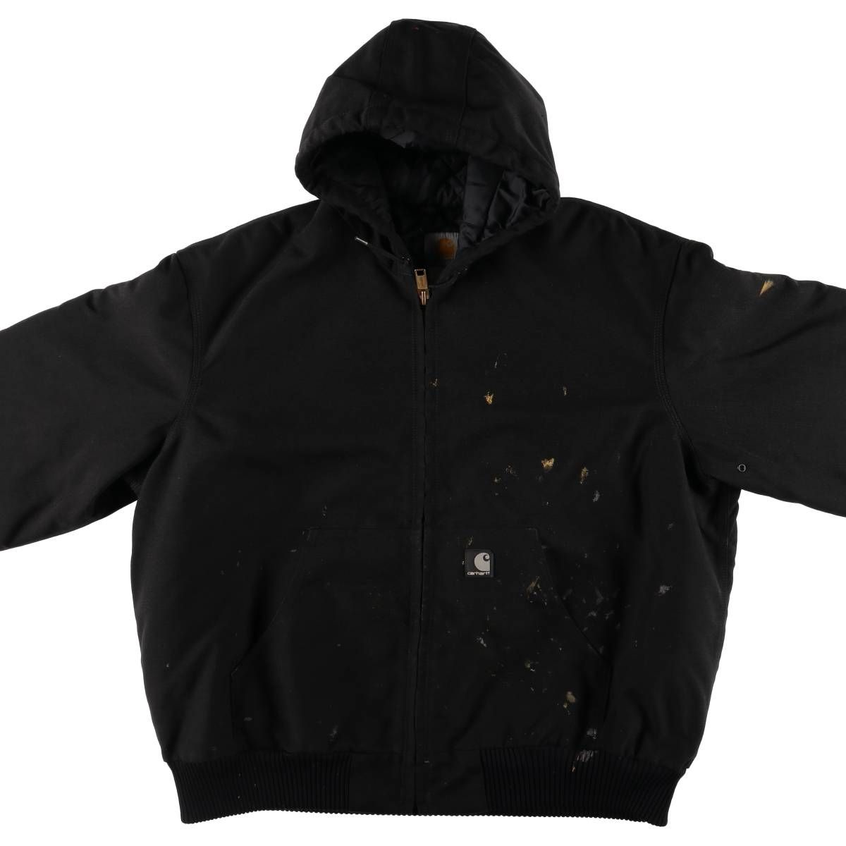 古着 カーハート Carhartt ペイント 中綿パーカー パファージャケット  