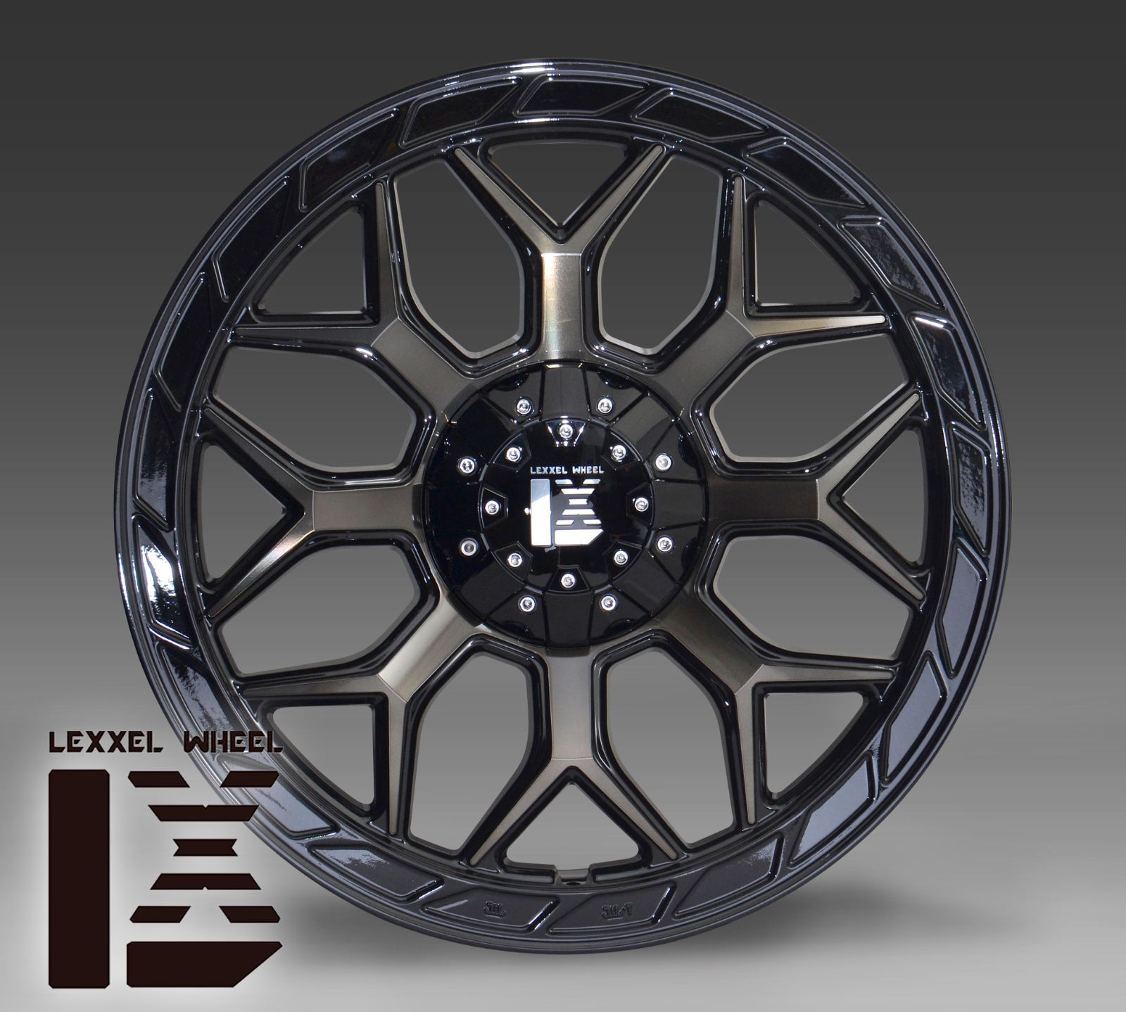 18インチ LEXXEL InFerno インフェルノ ブラッククリア 18x8.5+