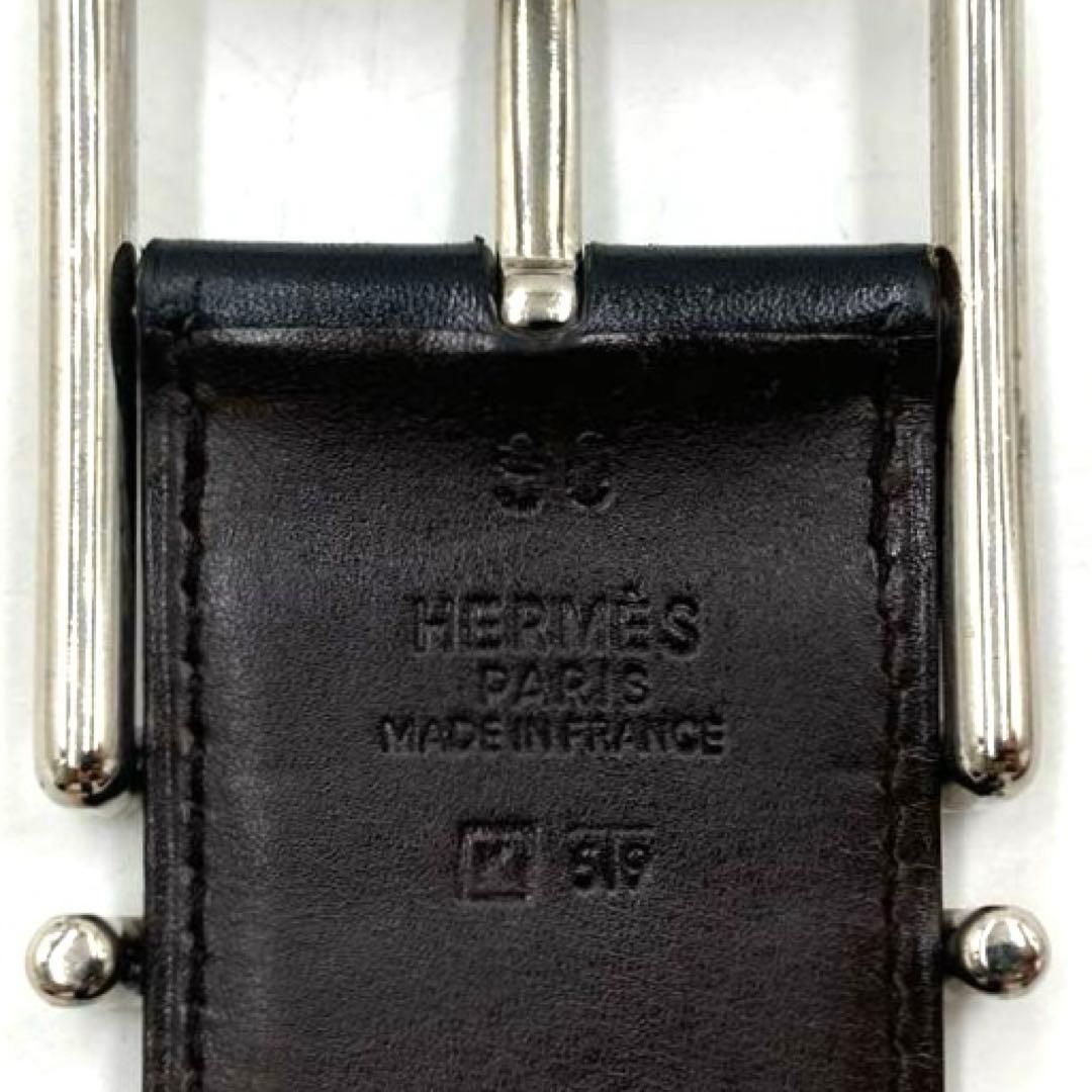 HERMÈS エルメス ネイサン40 リバーシブルベルト K刻印 メンズ90 黒茶