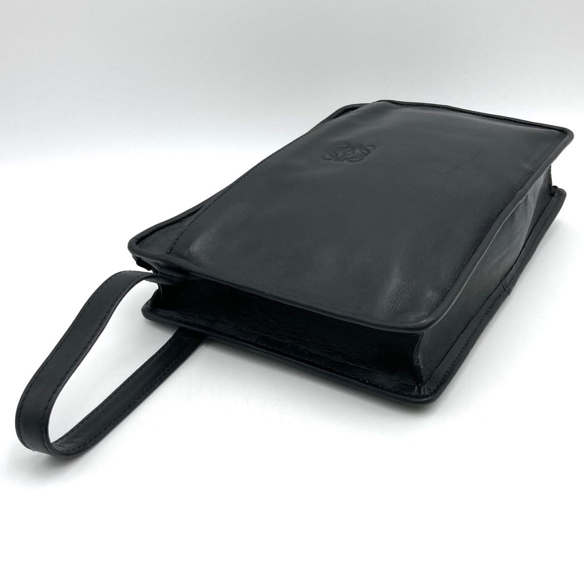 美品】ロエベ LOEWE 締め付けれ アナグラム セカンドバッグ レザー 