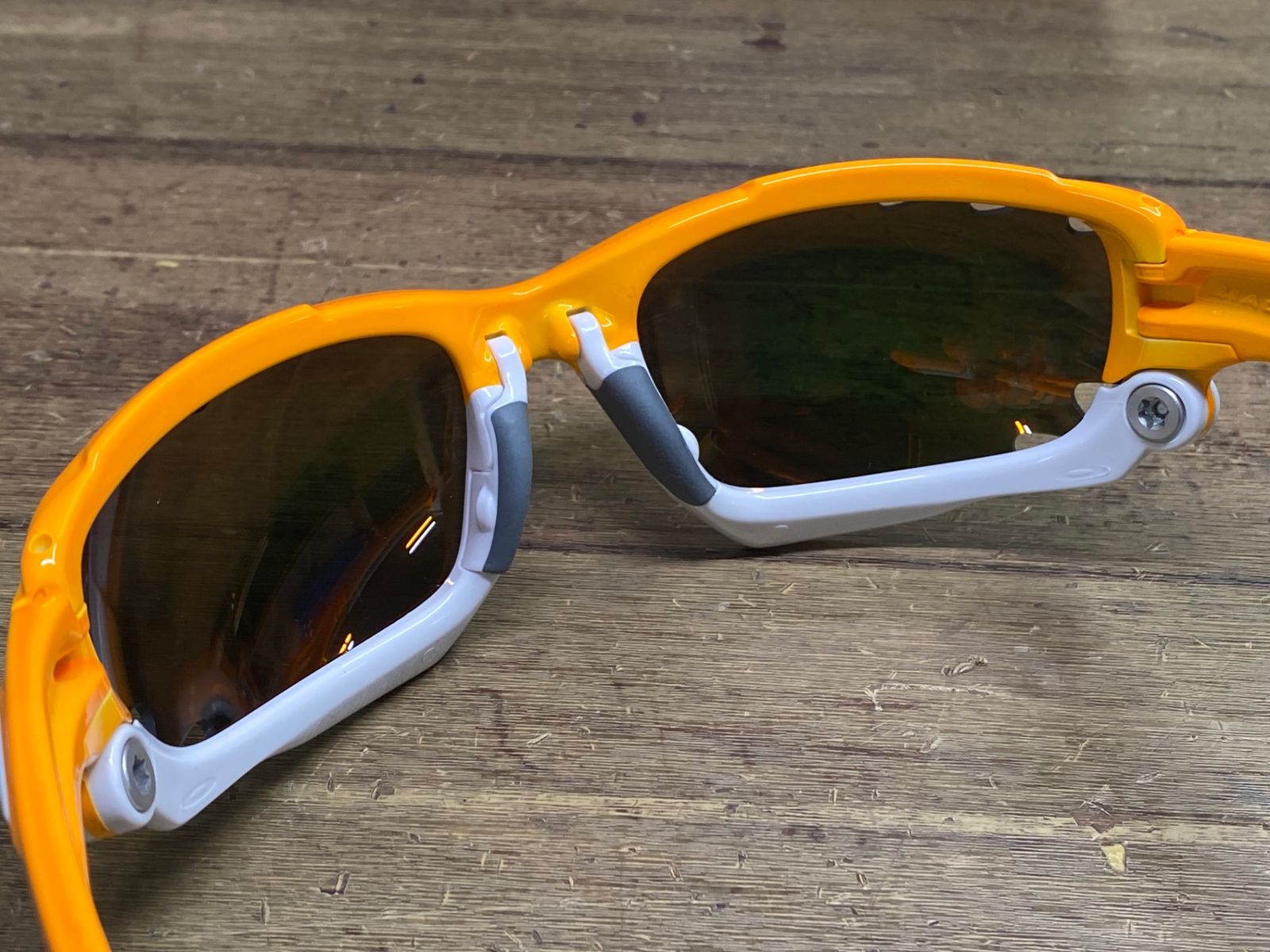 JN137 オークリー OAKLEY JAWBONE サングラス アイウェア オレンジ 白 BRIGHTFACE_UK