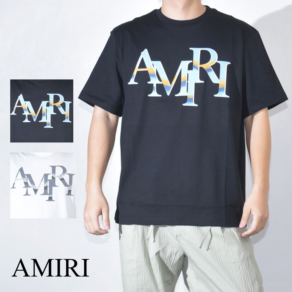 【AMIRI 】関送込★ Amiri アミリ STAGGERED ロゴＴシャツ AMIRI 】関送込☆ Amiri アミリ STAGGERED ロゴTシャツ (AMIRI