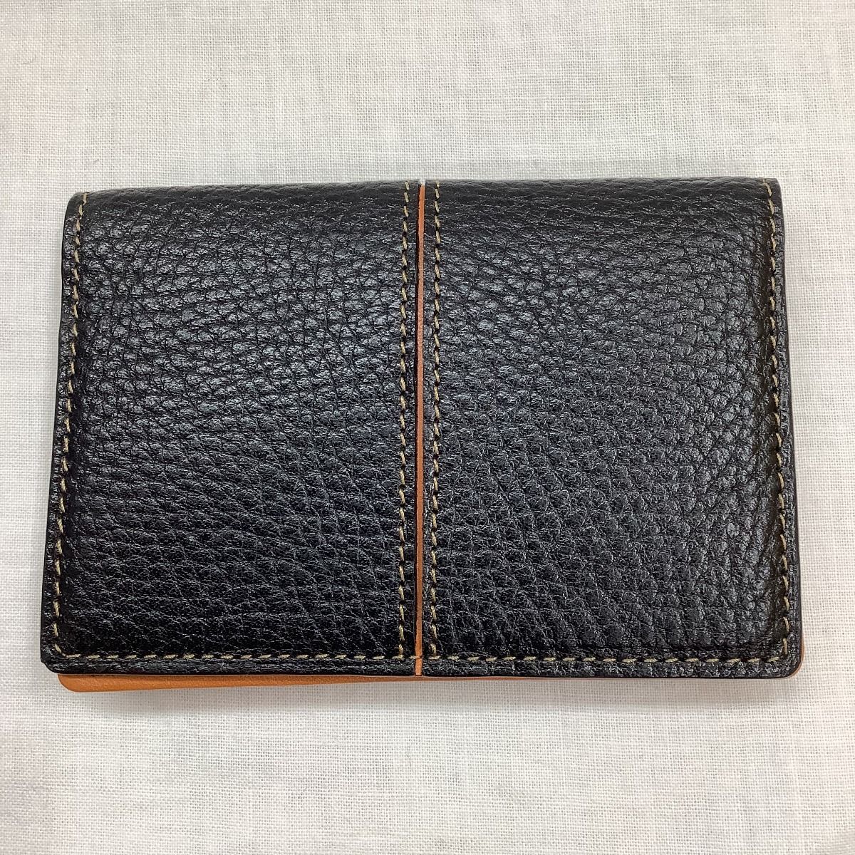 Somes Saddle ソメスサドル メンズ 名刺入れ カードケース レザー ブラック×キャメル