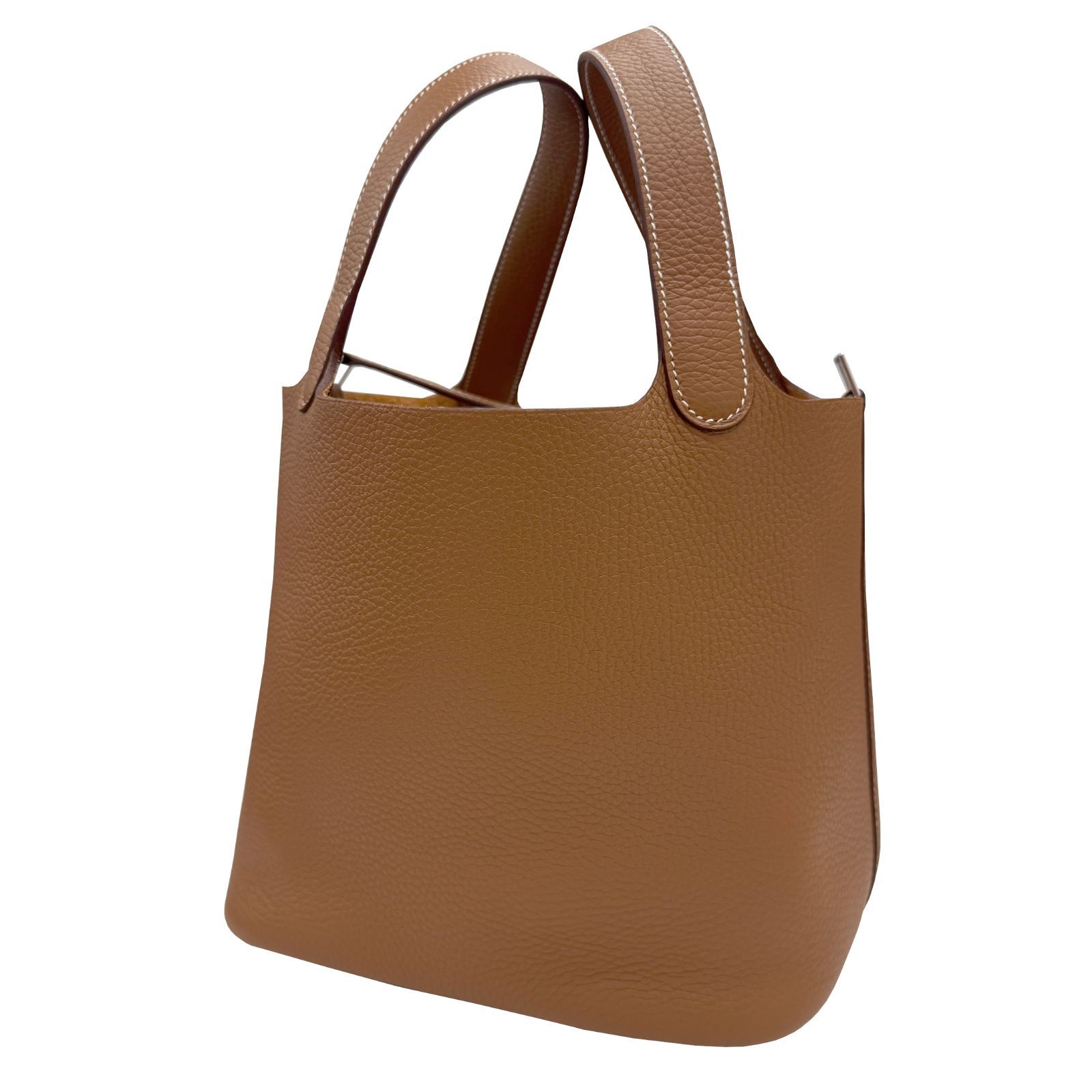 HERMES エルメス ピコタンロックMM ゴールド シルバー金具 トリヨン 