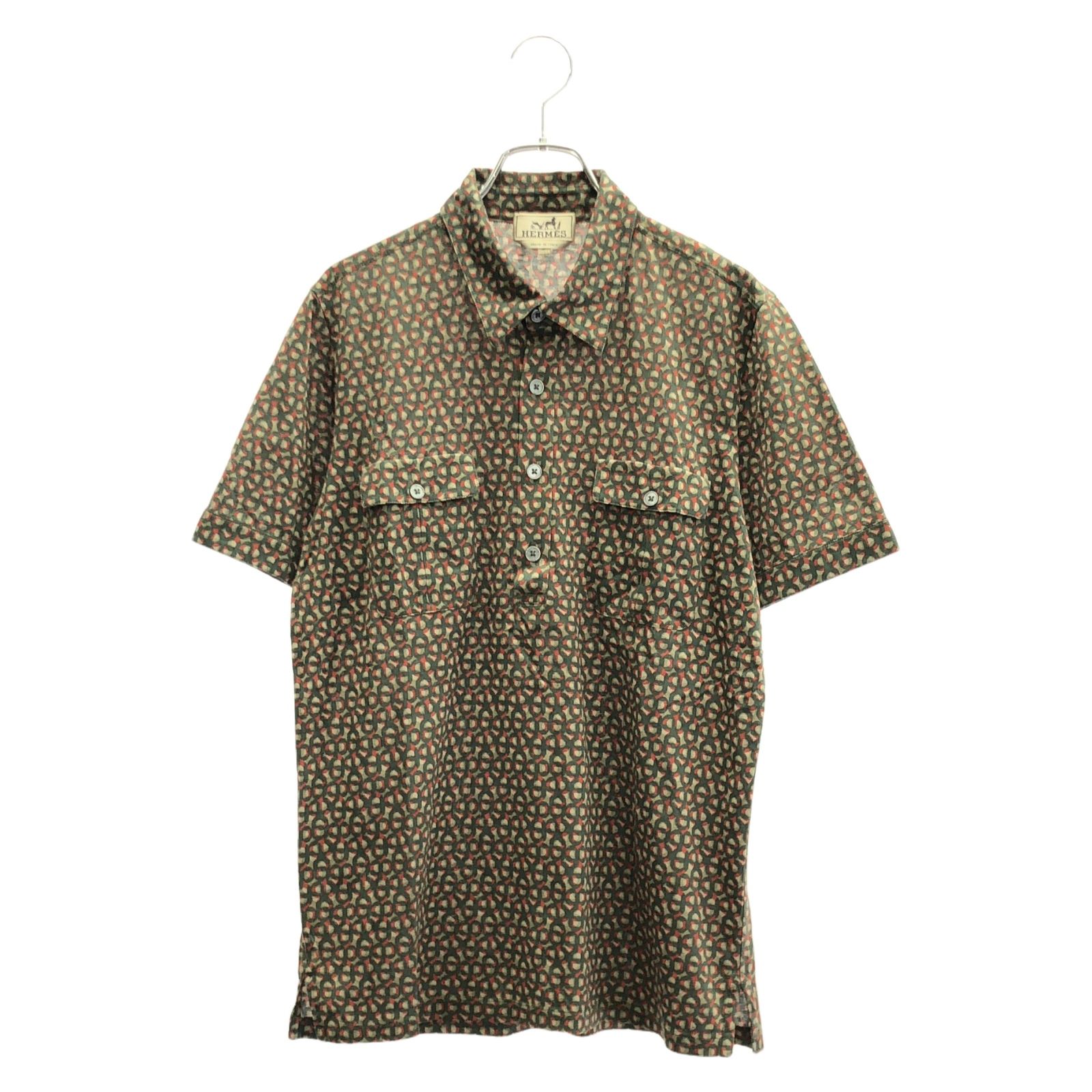 エルメス HERMES ポロシャツ 半袖ポロシャツ M コットン 半袖