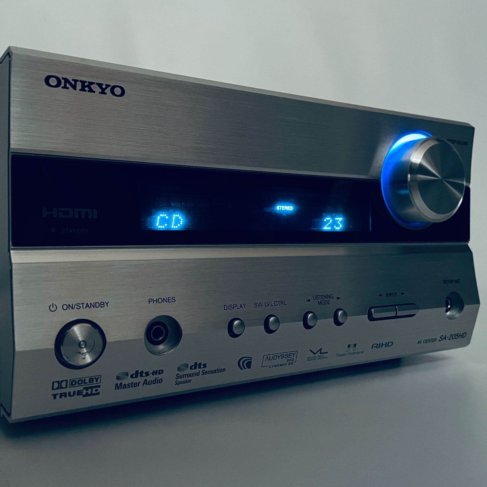動作品ONKYO SA-205HD リモコン付き AVアンプ オンキョー ONKYO SA