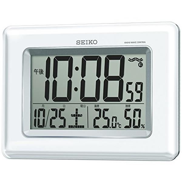高品質 /diningmart/cabinet/tkg181-2/ztk6901_1 セイコー クロック 掛け時計 置き時計  兼用 電波 デジタル カレンダー 温度 