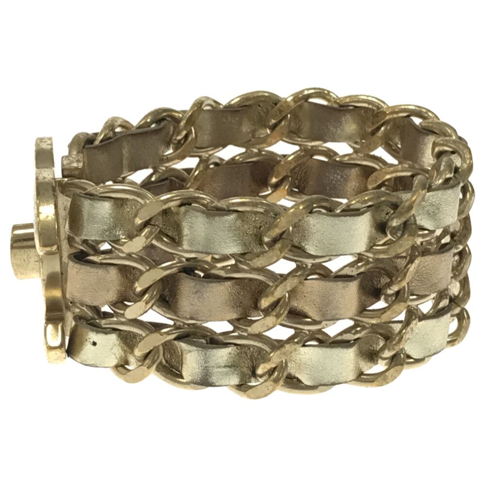 ◆CCマーク×チェーンがかわいい◆CHANEL バングル CHANEL (シャネル) CC Chain leather Bracelet ココマーク