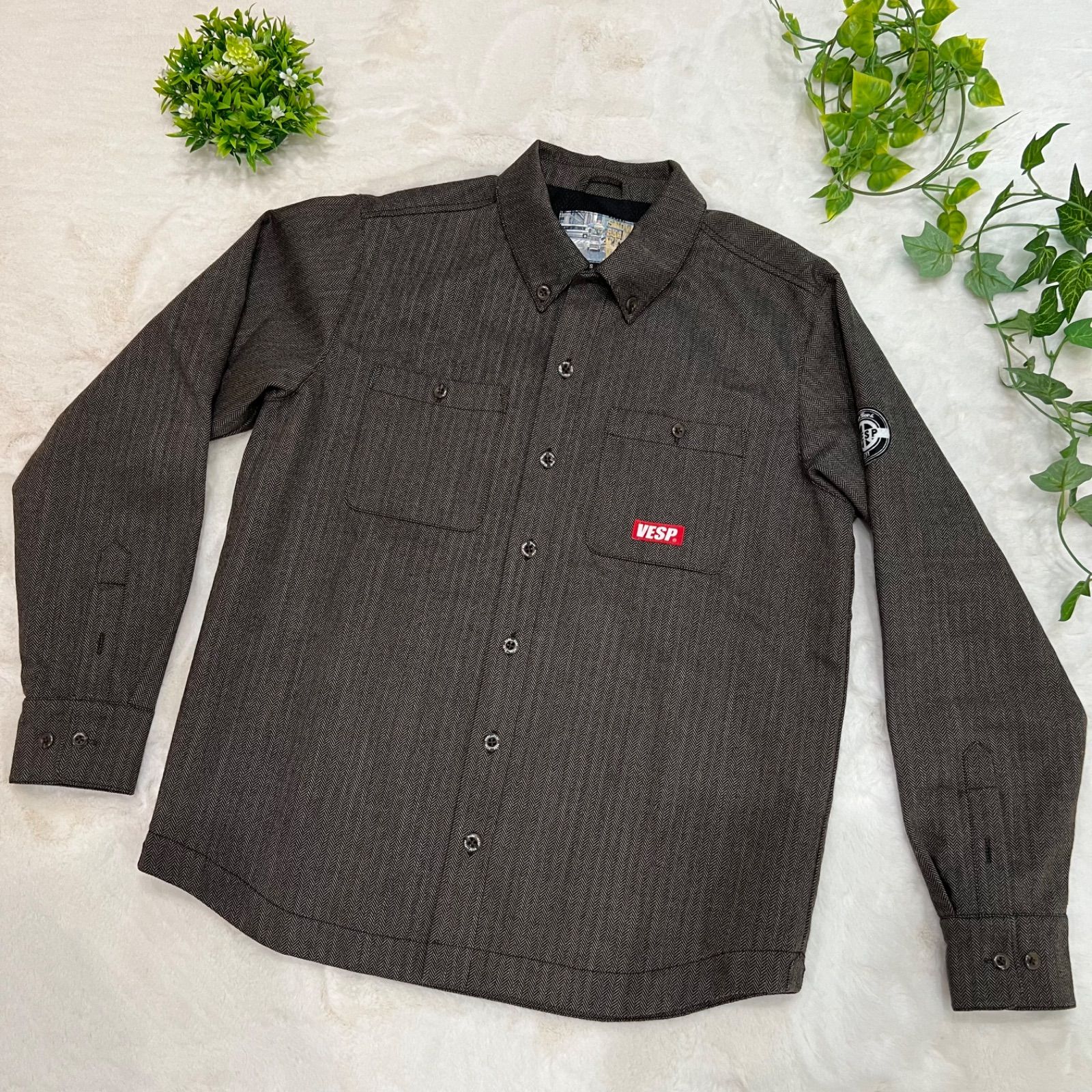 VESP ウールシャツジャケット VESP WOOL SHIRTS JACKET ブラウン M