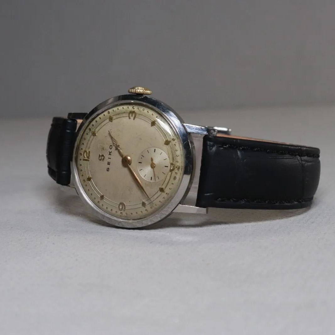 【1950s】SEIKO スモセコ OH済 ヴィンテージ腕時計 OH済【1950年代】SEIKO スモールセコンド 手巻き式 アンティーク品