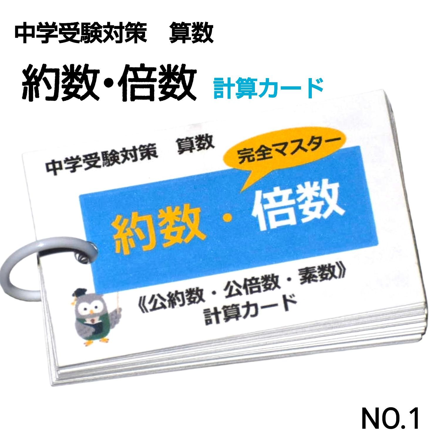 1】小学生算数 約数・倍数 完全マスター 計算カード - メルカリ