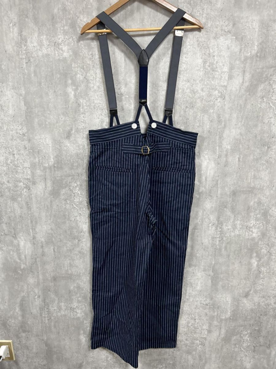 Veritecoeur et ses COPAINS ヒッコリー ワイド パンツ size3/紺