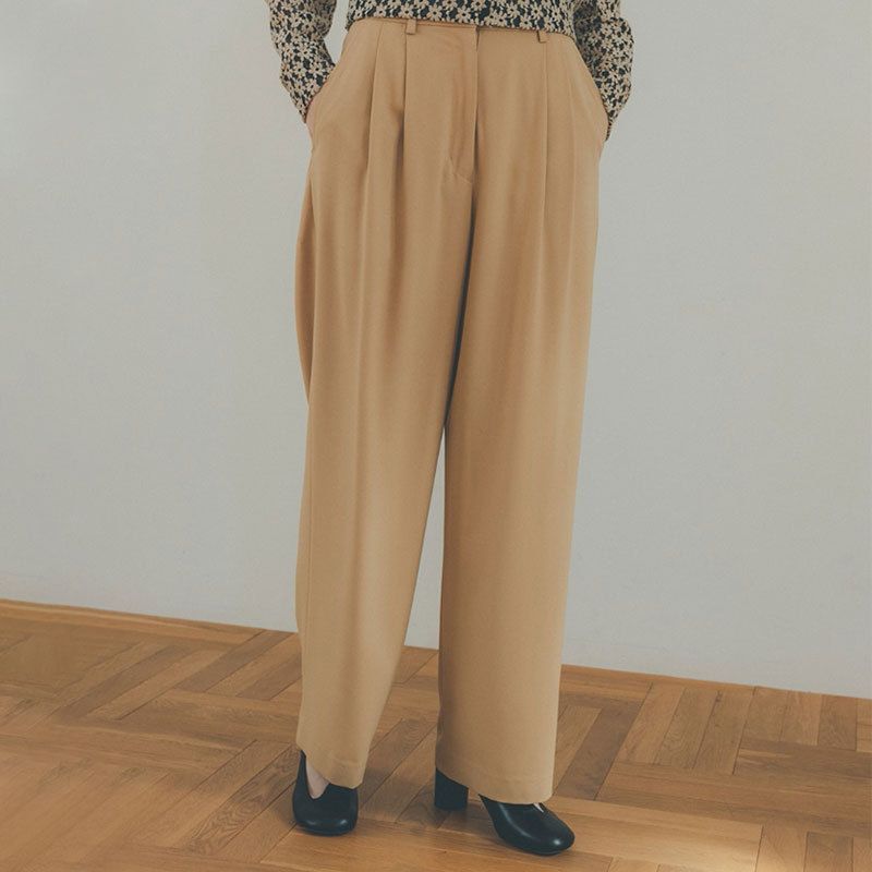 CLANE BASIC TUCK PANTS クラネ大人気パンツ - メルカリ