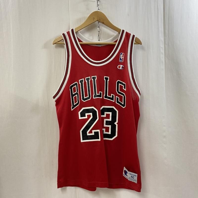 Champion チャンピオン タンクトップ BULLS ユニフォーム バスケシャツ JORDAN 23 レッド 40 メキシコ製