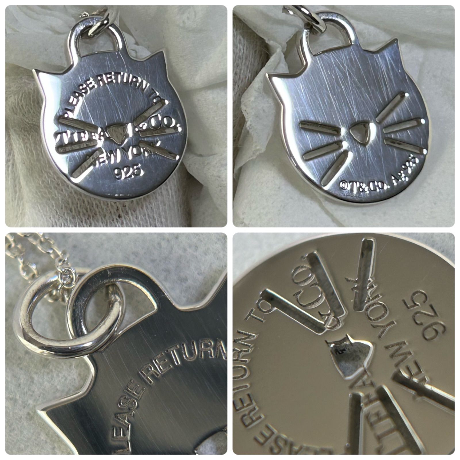 限定 ティファニー ネックレス ペンダント リターントゥ キャット ネコ